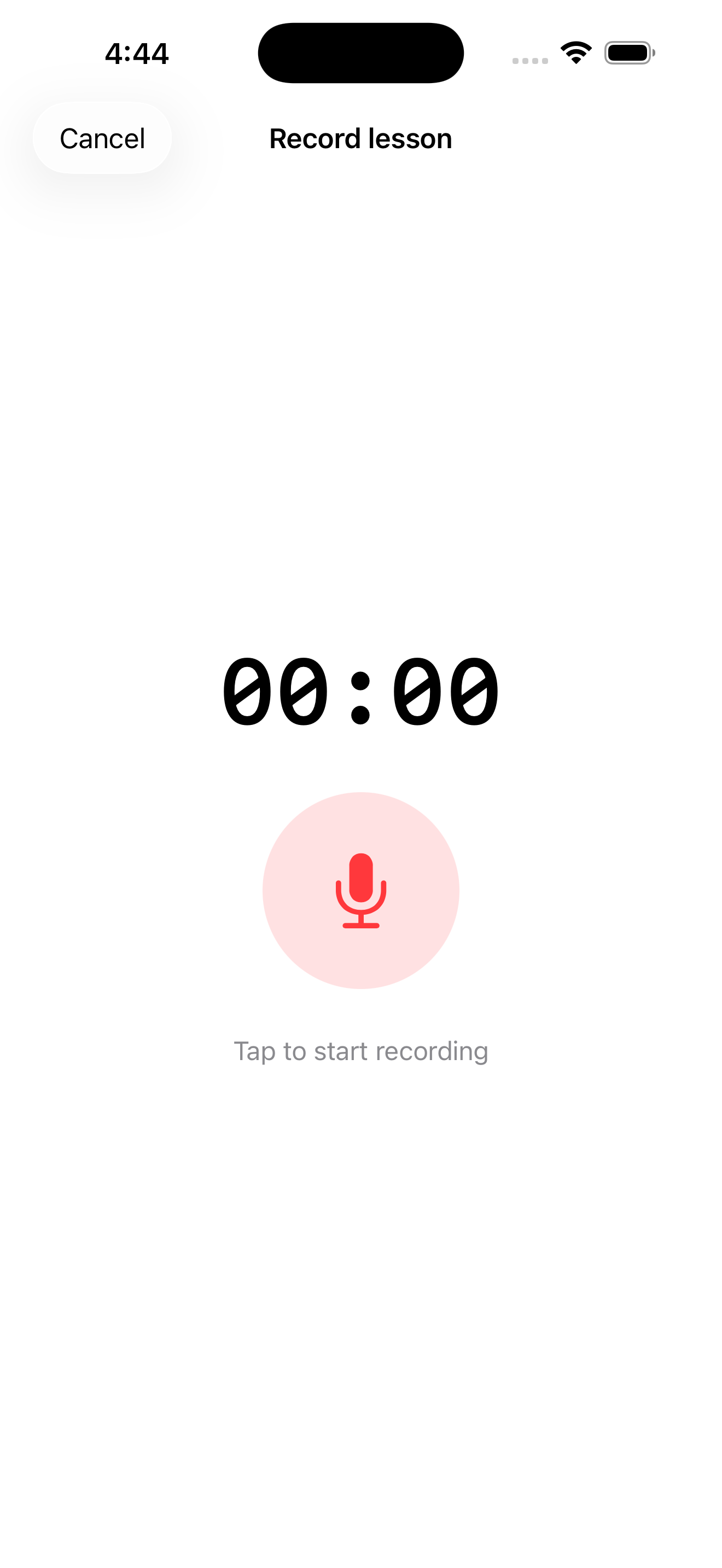 LessonCaddie app screenshot