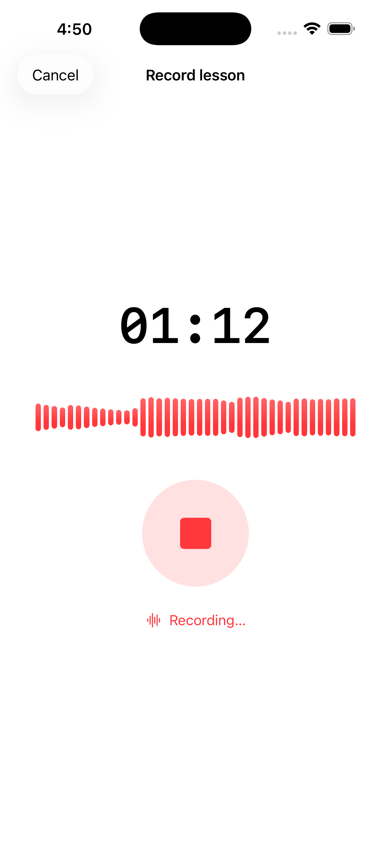 LessonCaddie app screenshot