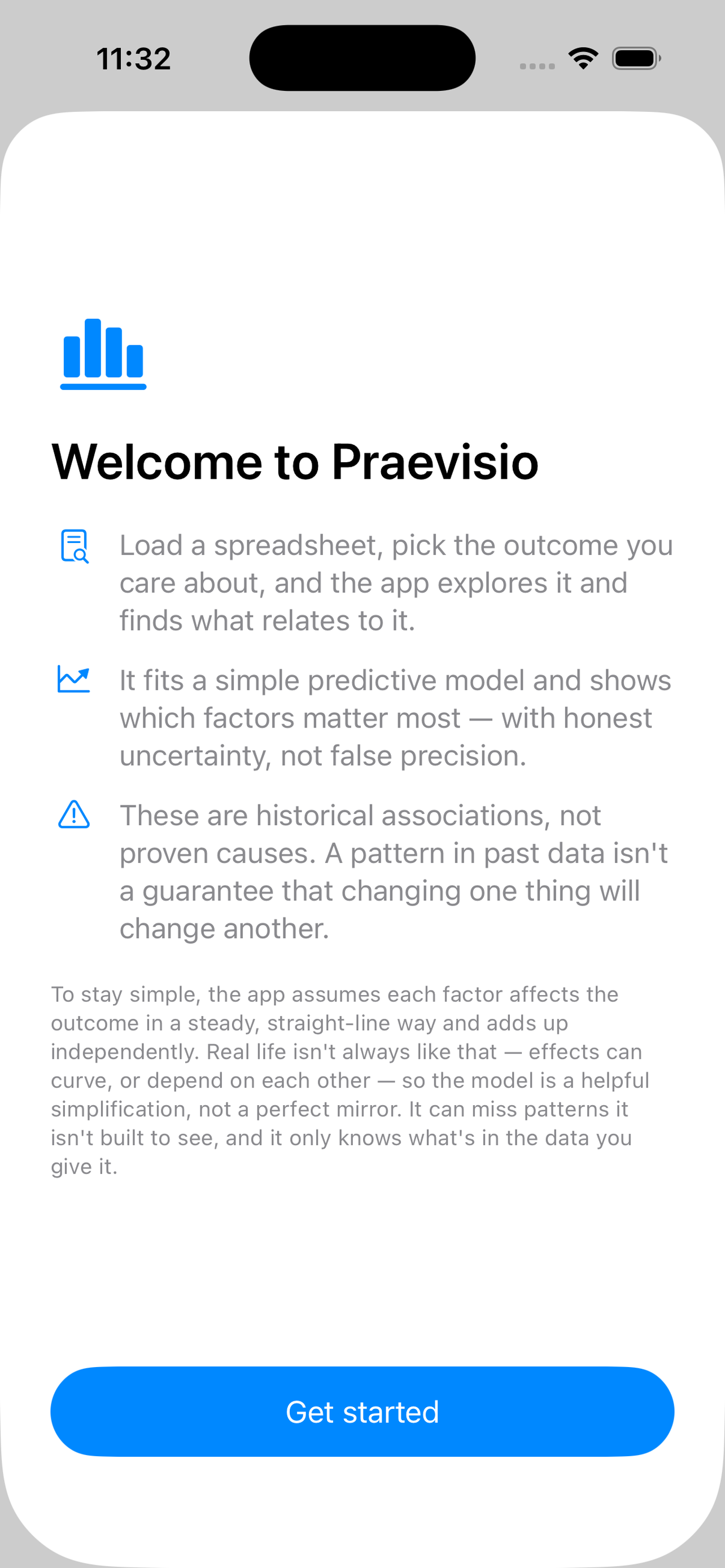Praevisio app screenshot 1